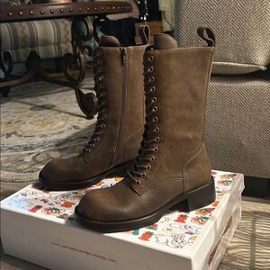 Jeffrey Campbell Gazette Lace-Up Boot  New in Box $280 Size 7
